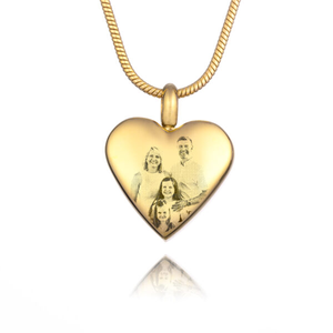 Gold Urn Photo Necklace