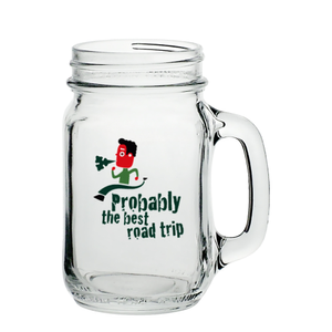 Clear 16 oz Mason Jars with Handles