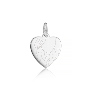 Sterling Silver IllustrationHeart Charm