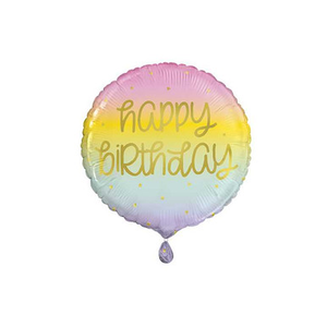 Pastel Happy Birthday Foil Balloon