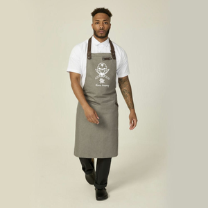 OH vs Fat Punk Studio - Grey Bib Apron Denim/Leather