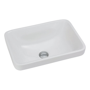 Sarah Semi Inset Basin 440mm x 310mm x 150mm White 0 Tap Holes [180755]