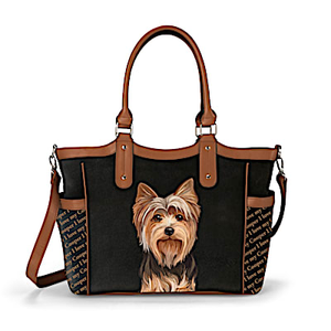 I Love My Yorkie Personalized Tote Bag