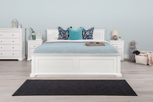 Chilgrove Bright White Ottoman Storage Bed Frame - 6ft Super King