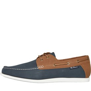 Ben Sherman Mens Oceanic Deck Shoes Navy/Tan