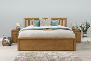 Chester Medium Oak Ottoman Storage Bed Frame - 6ft Super King