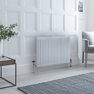 Milano Windsor - Horizontal Traditional Column Radiator - 3 Column - 750mm x 1010mm - White