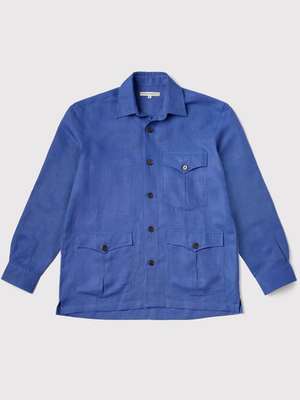 Cobalt Correspondent Linen Jacket