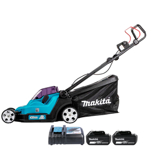 Makita DLM432 18V / 36V LXT 430mm Lawn Mower with 2 x 5.0Ah Batteries & DC18RC Charger