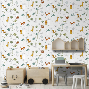 Muriva Cute Safari Multi Wallpaper - 577514