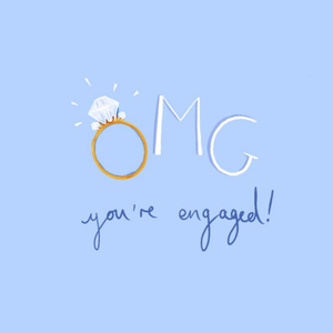 Moonpig Katie Hickey Illustrated Trendy Love Cute Engagement Card