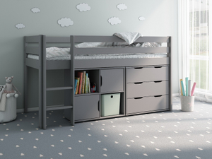 Noomi Nora Solid Wood Mid Sleeper Storage Cabin (FSC-Certified)