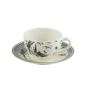 Gien - Les Dépareillées Vue d’Orient Teacup & Saucer Set 4pc