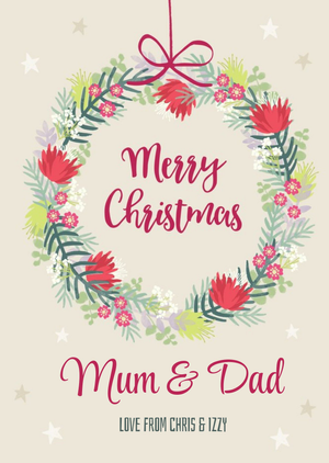 Studio Sundae Wonder Wish Merry Christmas Traditional Mum And Dad Christmas Card