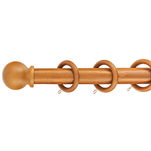 28mm DH Wood Waxed Pine Curtain Pole