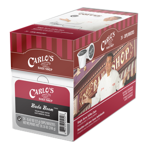 CARLO'S BAKE SHOP BADA BOOM ITALIAN ROAST, Single-cup Coffee for Keurig K-Cup Brewers, 24 Count