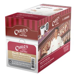 CARLO'S BAKE SHOP VANILLA BUTTERCREAM, Single-cup Coffee for Keurig K-Cup Brewers, 24 Count