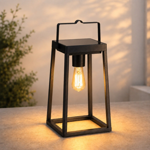 Auraglow Solar & USB Outdoor Rechargeable LED Lantern - VINTAGE