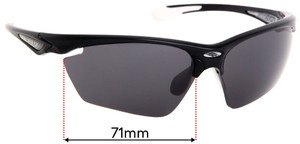 Sunglass Fix Replacement Lenses for Rudy Project Stratofly - 71mm Wide