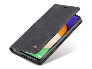 CaseMe Slim Synthetic Leather Wallet Case with Stand for Samsung Galaxy A53 5G - Charcoal