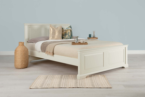 Westcott Soft White Solid Wood Bed Frame - 6ft Super King - CLEARANCE