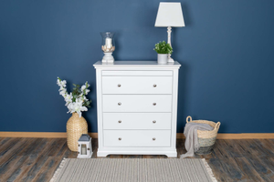 Chilgrove Bright White 4 + 1 Drawer Chest of Drawers