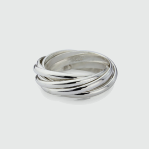 Clarendon Sterling Silver Seven Strand Ring (Medium / Size N)