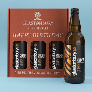 Glastonbury Happy Birthday Cider Gift Set 3x500ml