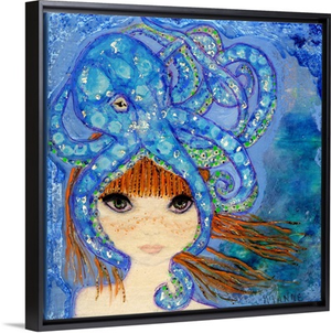 Big Eyed Girl Ocean Blue