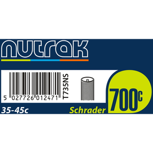 TUBE Nutrak 700x35-45c Sch Black 700 x 35-45c schrader