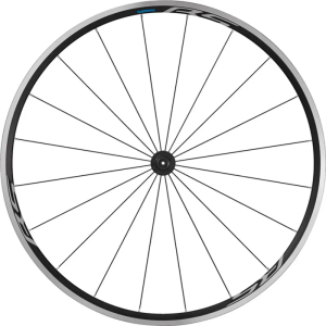 WHEL RS100 Clinch Q/R FR BK Black front 700c - clincher