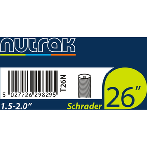 TUBE Nutrak 26x1.5-2.0 Sch Black 26 x 1.5 - 2.0 inches schrader