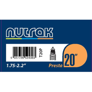 TUBE Nutrak 20 X 1.75-2.2 Prst Black 20 x 1.75 - 2.125 inches presta