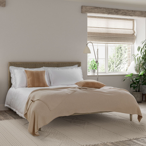 Aubrey Rattan Bed,  Weathered Oak, Super King
