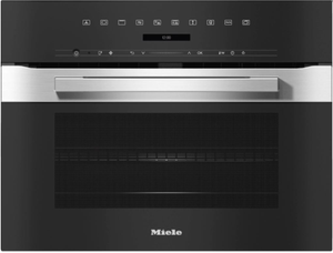 Miele H7240BM Pureline Combination Compact Microwave - Clean Steel