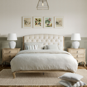 Salcombe Bed,Natural / Pale Weathered Oak, King