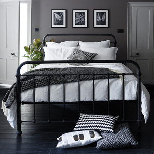 Oliver Navy Bed, Super King, Navy