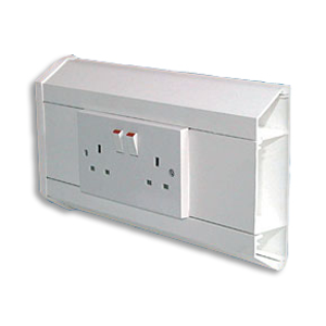 Falcon Merlin FDT1 PVC Dado Trunking 3 Compartment 3mtr c/w Covers White 