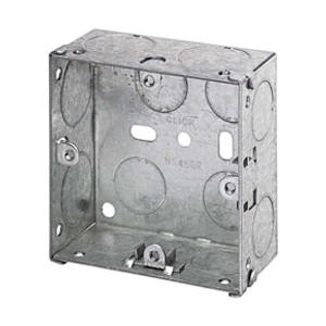 Superlec 35mm 1 Gang Galvanised Steel Socket Box
