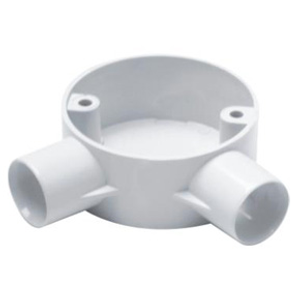 20mm PVC Conduit Angle Box White