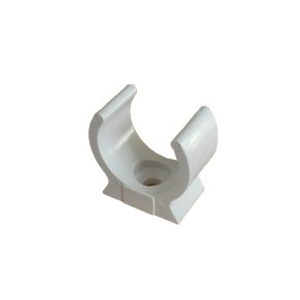 25mm PVC Conduit Spring Saddle White
