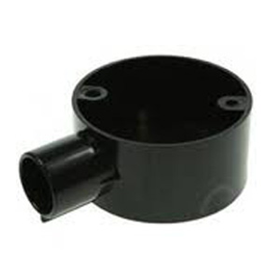 25mm PVC Conduit Box 1 Way Black