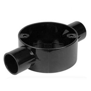 25mm PVC Conduit Through Box Black