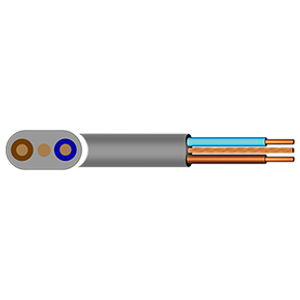 6242Y Twin & Earth Cable 16mm² BS6004 BASEC Grey PVC - Bulk