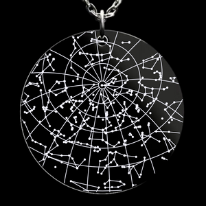 Onyx Star Map Necklace