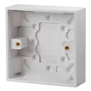 Click PRW081 Polar 1 Gang 25mm Pattress Box White