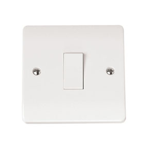 Click CMA010 Mode 1 Gang 1 Way Light Switch White