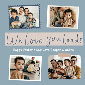 Moonpig Snapshots Cute Typographic Customisable Photo Upload Father's Day Card