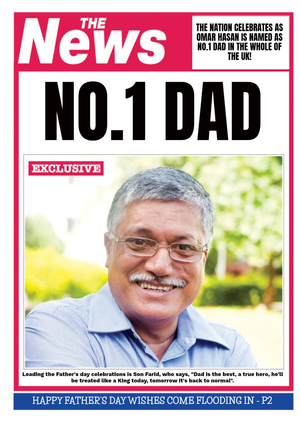 Newspaper Spoof Number One Dad Photo Upload Father's Day Card
