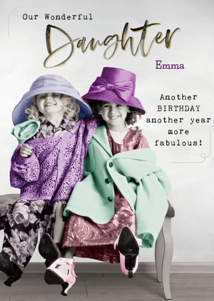 Vintage Photographic Daughter Birthday Card